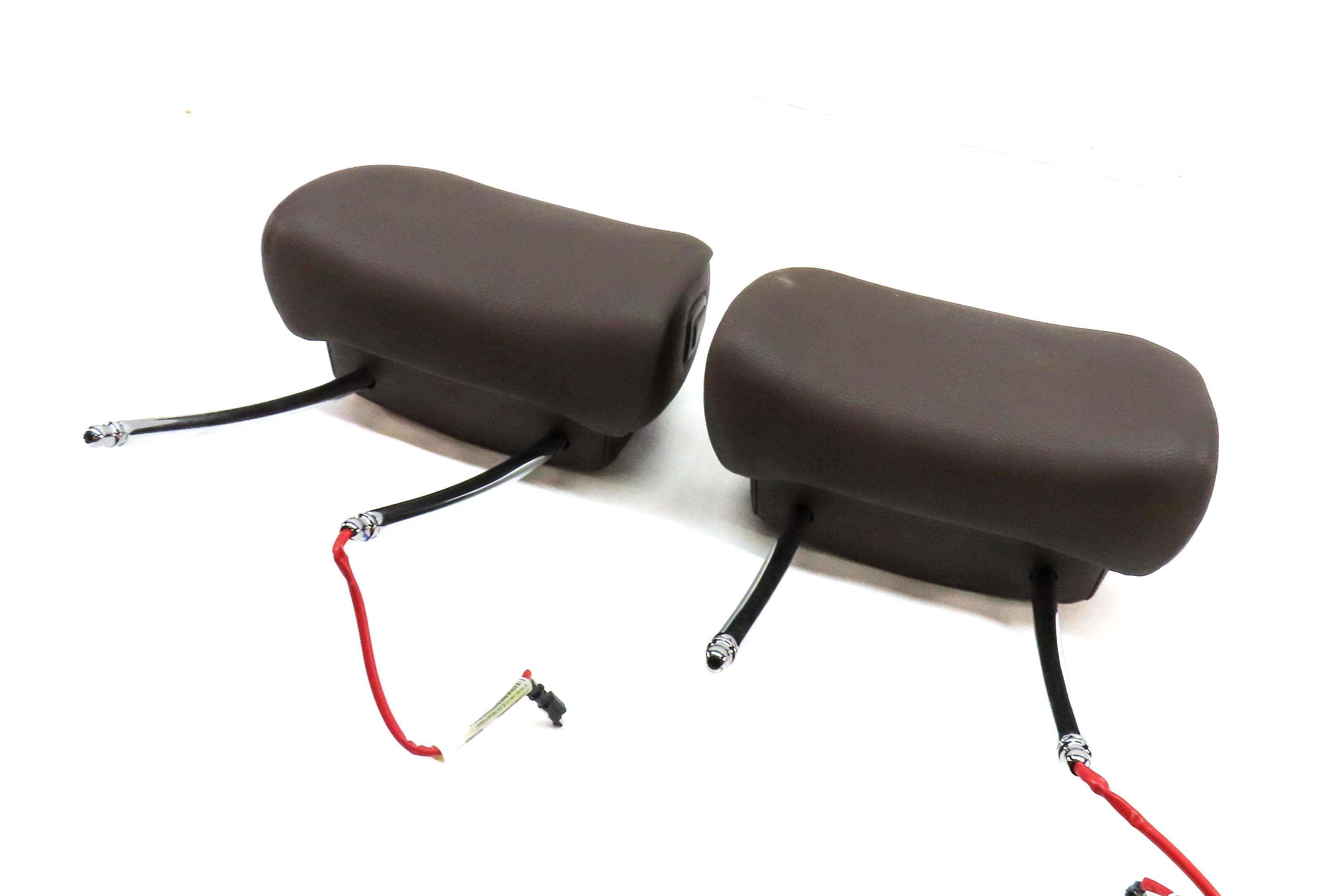 11-13 BMW X5 E70 FRONT LEFT & RIGHT ACTIVE HEADREST SET2 (TOBACCO BROWN LEATHER) — exact item pictured